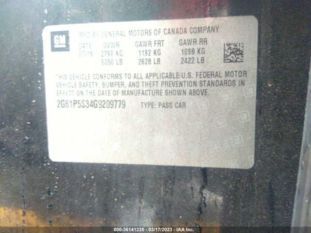 2G61P5S34G9209779 Cadillac Xts Premium Collection