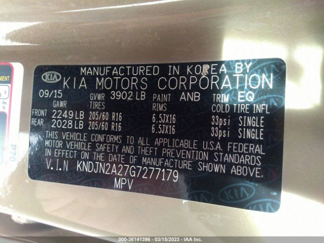 KNDJN2A27G7277179 KIA Soul Base