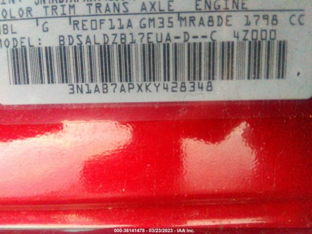 3N1AB7APXKY428348 Nissan SENTRA SV