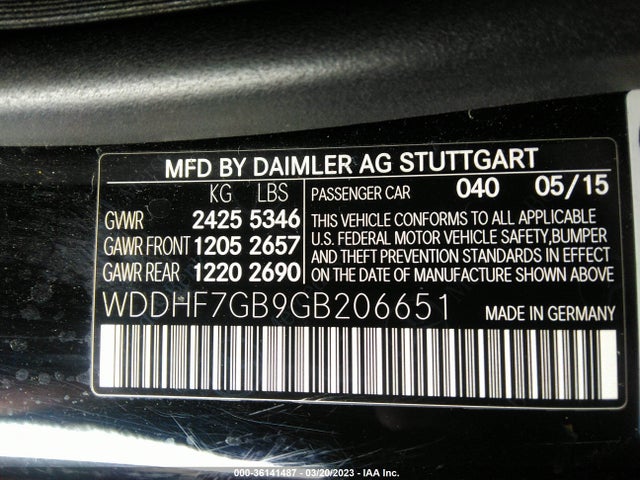 2016 Mercedes-Benz E-Class Wagon, VIN: WDDHF7GB9GB206651