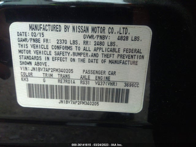 Infiniti Q50 Premium 2015 JN1BV7AP2FM340205 Image 9