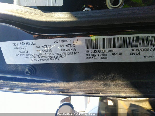 2C3CCAEGXJH130014 Chrysler 300 Limited