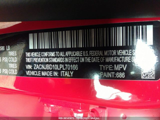 ZACNJBD10LPL70166 Jeep Renegade Limited