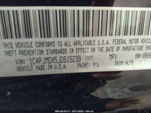 1C4PJMDX5JD515239 Jeep Cherokee Limited