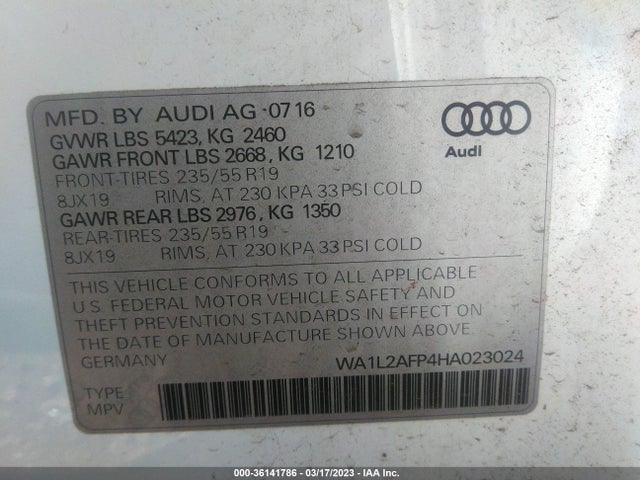 WA1L2AFP4HA023024 Audi Q5 Premium Plus