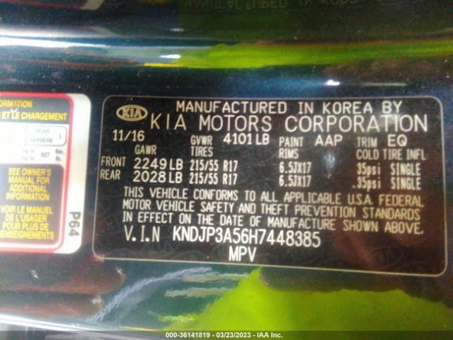 KNDJP3A56H7448385 KIA SOUL +