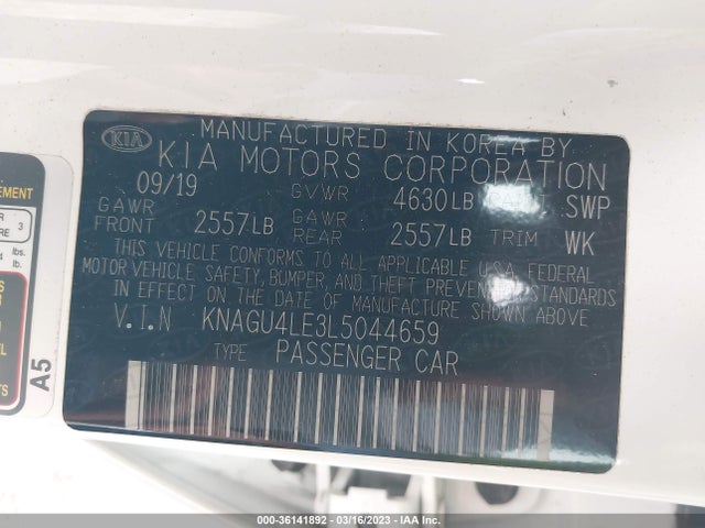 2020 Kia Optima, VIN: KNAGU4LE3L5044659