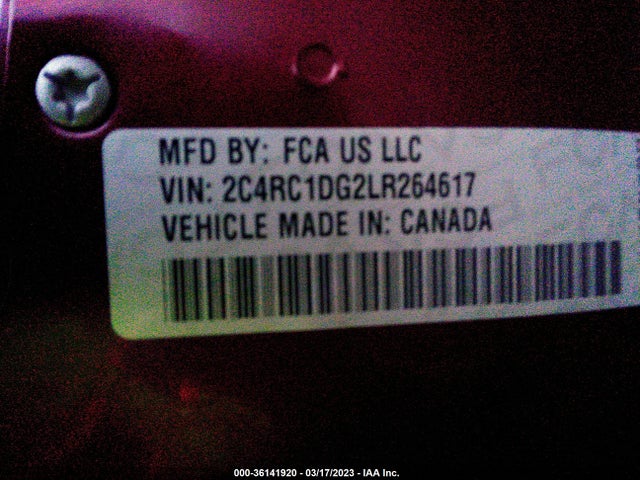 Chrysler Voyager Lxi 2020 2C4RC1DG2LR264617 Image 9