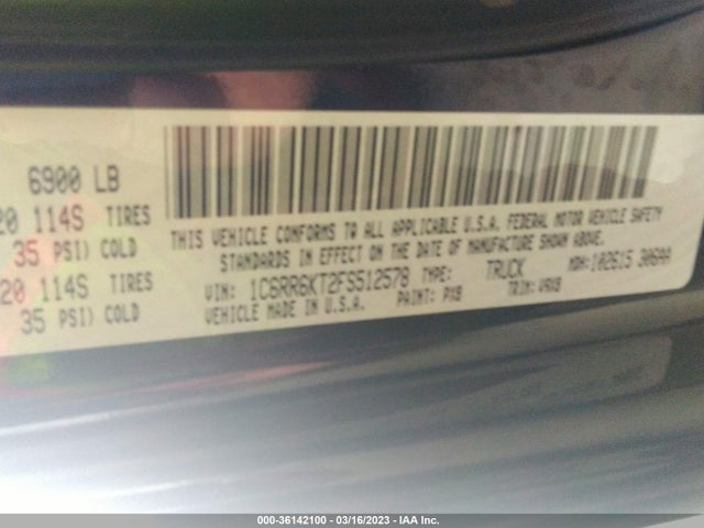 RAM 1500 Express 2015 1C6RR6KT2FS512578 Image 11