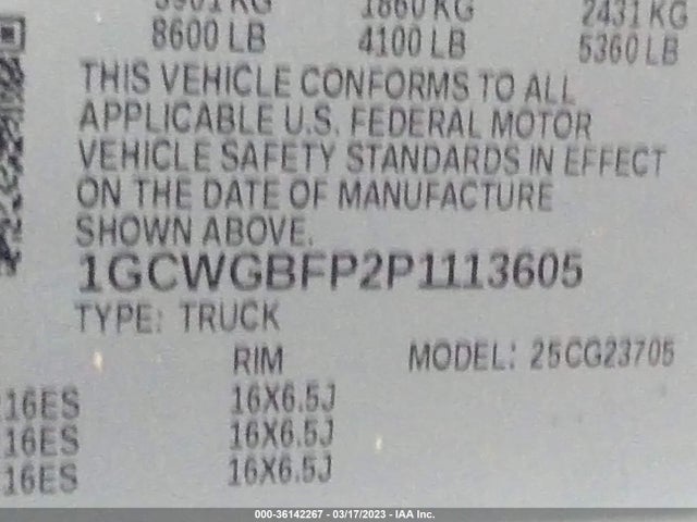 Chevrolet EXPRESS CARGO VAN 2023 1GCWGBFP2P1113605 Image 9