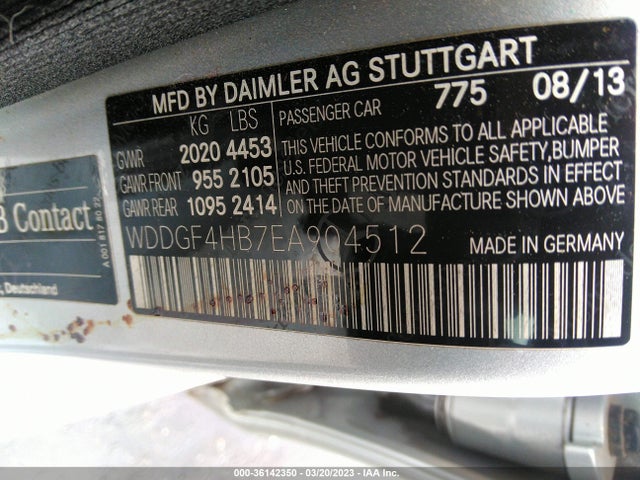 WDDGF4HB7EA904512 Mercedes-Benz C-class C 250