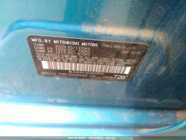 ML32A3HJ5FH040690 Mitsubishi Mirage De/rf