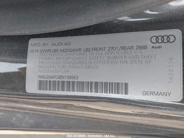 WAU2GAFC6EN139553 Audi A7 3.0 Prestige