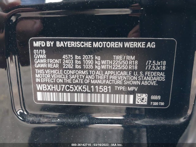 BMW X1 Sdrive28i 2019 аукцион фото