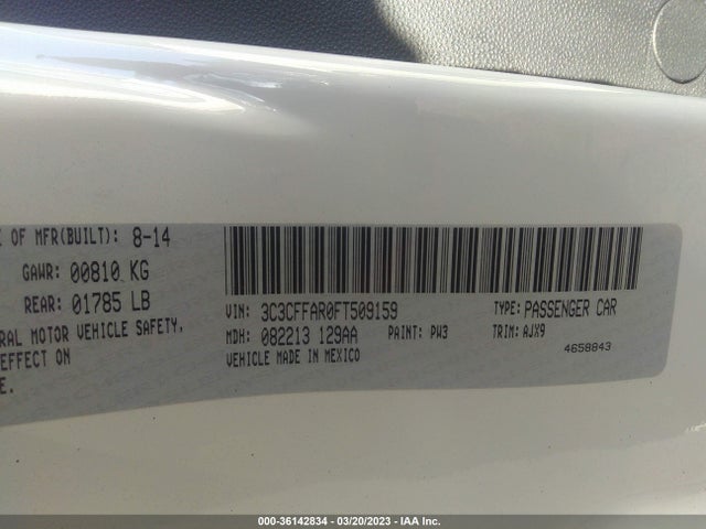 Fiat 500 POP 2015 3C3CFFAR0FT509159 Image 9