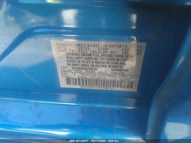 Nissan SENTRA SR 2022 3N1AB8DV6NY202764 Image 10