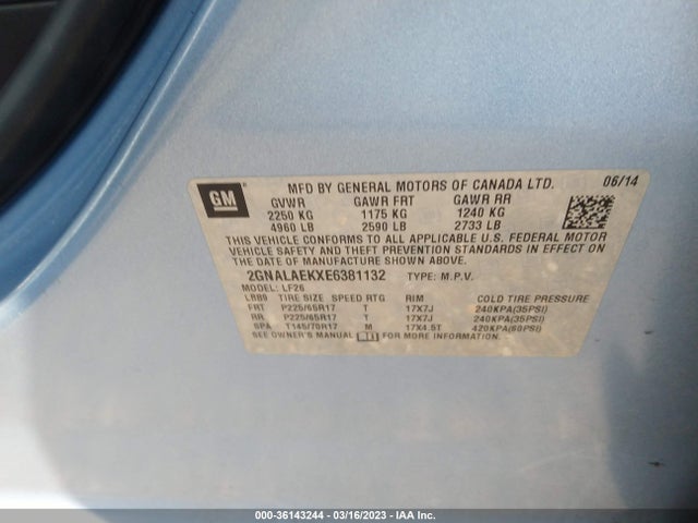 Chevrolet EQUINOX LS 2014 2GNALAEKXE6381132 Image 10