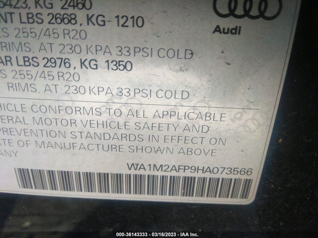 WA1M2AFP9HA073566 Audi Q5 Premium Plus