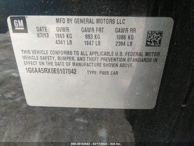 Cadillac Ats Standard Rwd 2014 1G6AA5RX0E0107042 Image 9