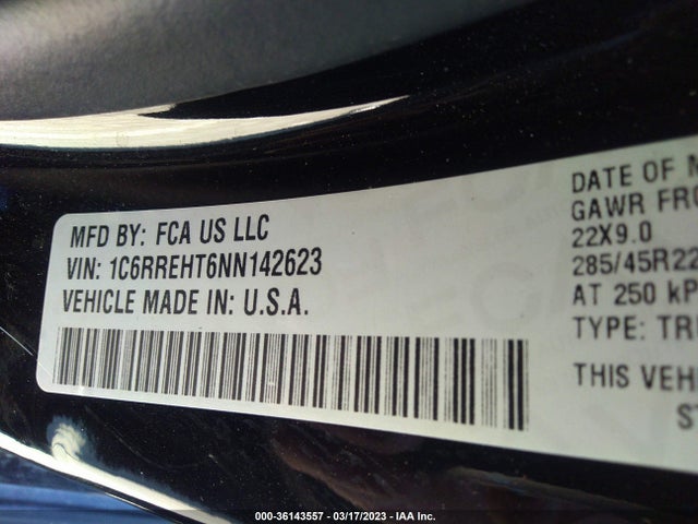 RAM 1500 Limited 2022 1C6RREHT6NN142623 Image 9