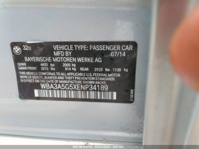 WBA3A5G5XENP34189 BMW 3 Series 328i
