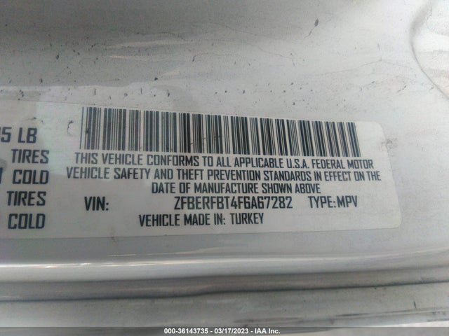 2015 Ram Promaster City, VIN: ZFBERFBT4F6A67282