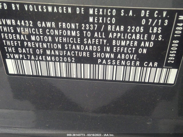 3VWPL7AJ4EM602052 Volkswagen Jetta Sportwagen Tdi W/sunroof