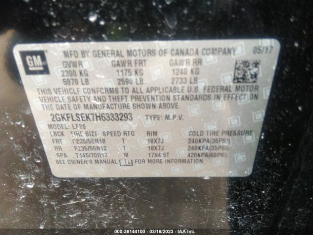 2GKFLSEK7H6333293 GMC Terrain Sle