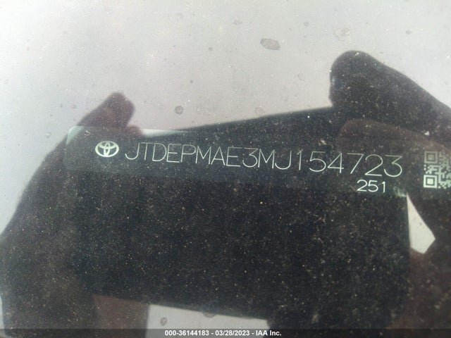 2021 TOYOTA COROLLA LE VIN: JTDEPMAE3MJ154723