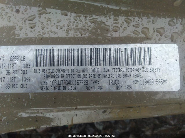 Jeep Gladiator Sport S 2020 1C6JJTAG4LL167728 Image 11
