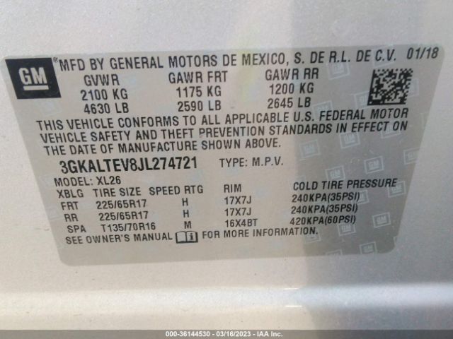 3GKALTEV8JL274721 GMC Terrain Sle