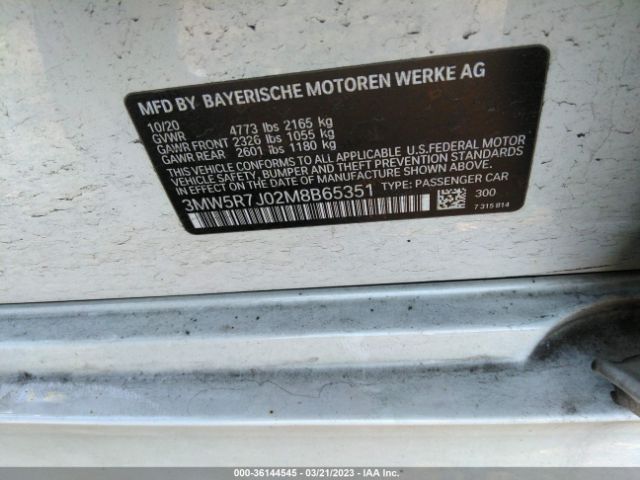 3MW5R7J02M8B65351 BMW 3 Series 330i Xdrive