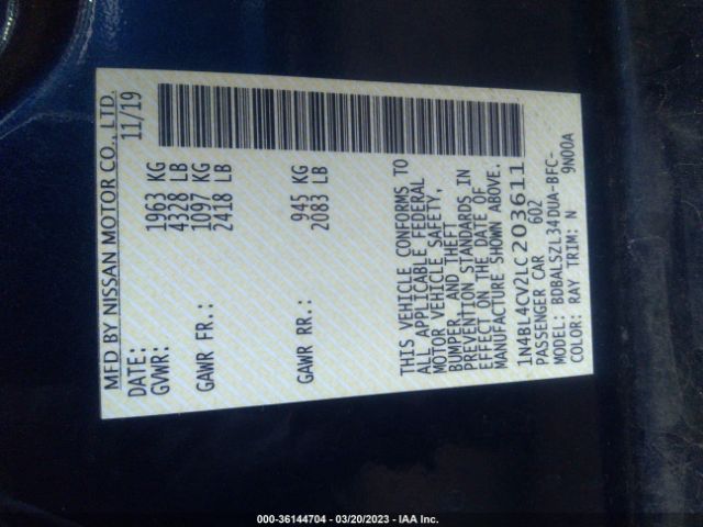 1N4BL4CV2LC203611 Nissan Altima 2.5 Sr