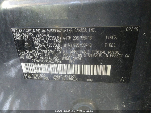 Toyota RAV4 SE 2016 2T3NFREVXGW257248 Image 10