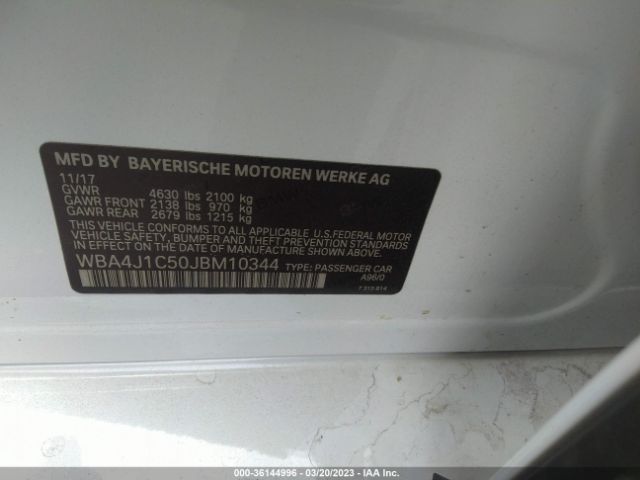 WBA4J1C50JBM10344 BMW 4 Series 430i