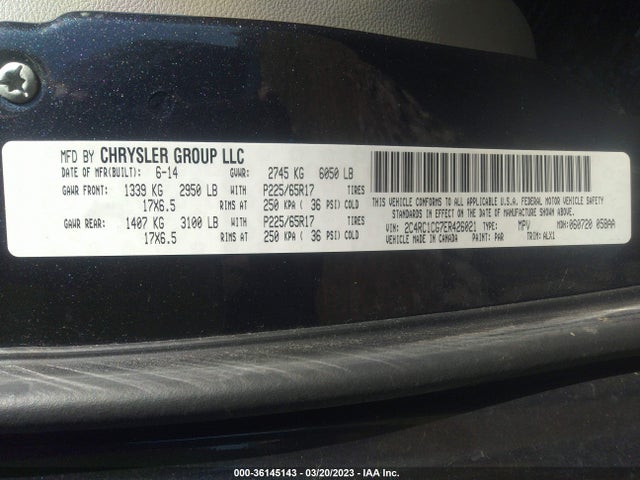 2C4RC1CG7ER426021 Chrysler Town & Country Touring-l
