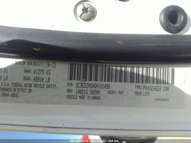 Dodge Challenger Sxt 2016 2C3CDZAG0GH101096 Image 9