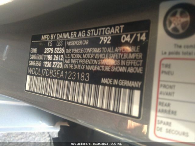 WDDLJ7DB3EA123183 Mercedes-Benz Cls-class Cls 550