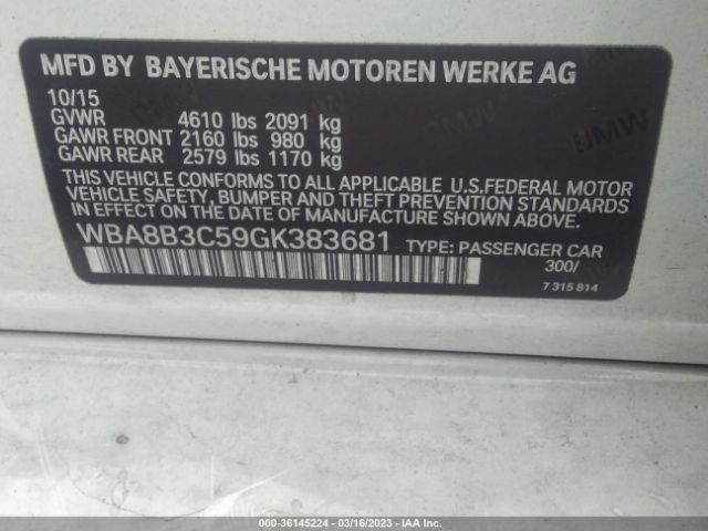 WBA8B3C59GK383681 BMW 3 Series 340i