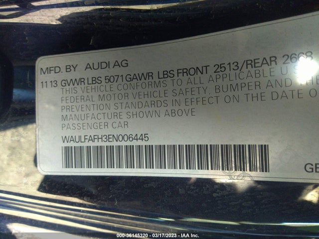 WAULFAFH3EN006445 Audi A5 Premium Plus
