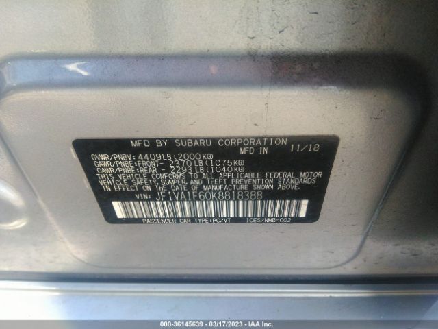 JF1VA1F60K8818388 Subaru Wrx Premium