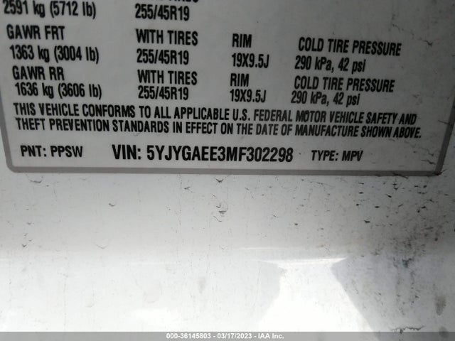 5YJYGAEE3MF302298 Tesla Model Y Long Range