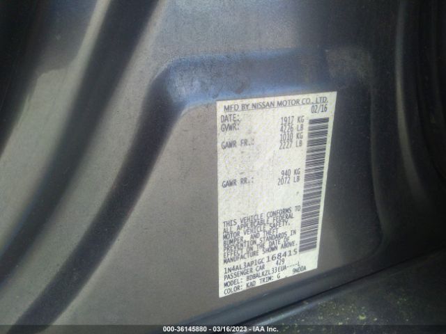 1N4AL3AP1GC168415 Nissan Altima 2.5 Sv