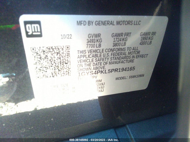 2023 Cadillac Escalade, VIN: 1GYS4PKL5PR194165