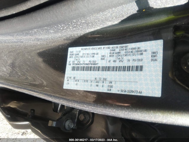 2022 Ford F-350, VIN: 1FD8W3HTXNEF89887