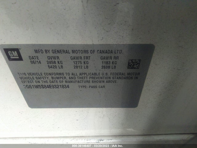 2G61W5S84E9321834 Cadillac Xts Platinum