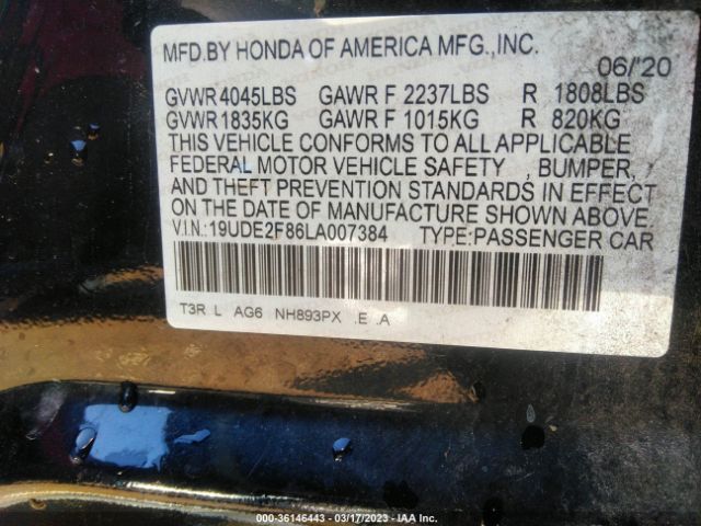 19UDE2F86LA007384 Acura Ilx Pkg