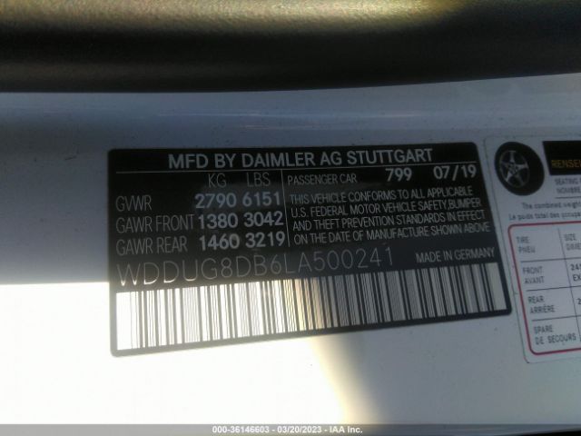 WDDUG8DB6LA500241 Mercedes-Benz S-class S 560