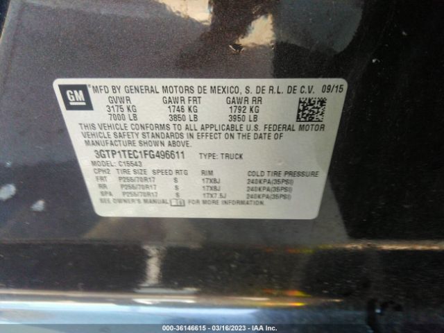 3GTP1TEC1FG496611 GMC SIERRA 1500