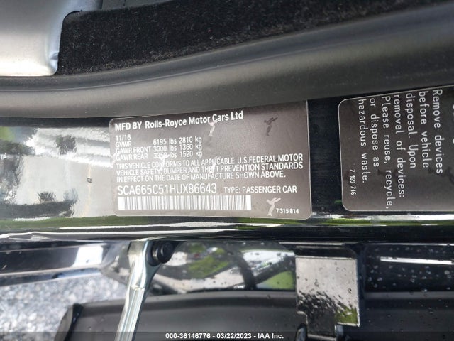 2017 Rolls-Royce Wraith, VIN: SCA665C51HUX86643